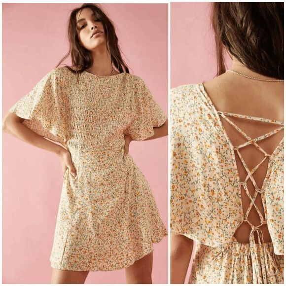 Free People Florence Mini Dress - Femme Combo - Yellow - Picture 1 of 2